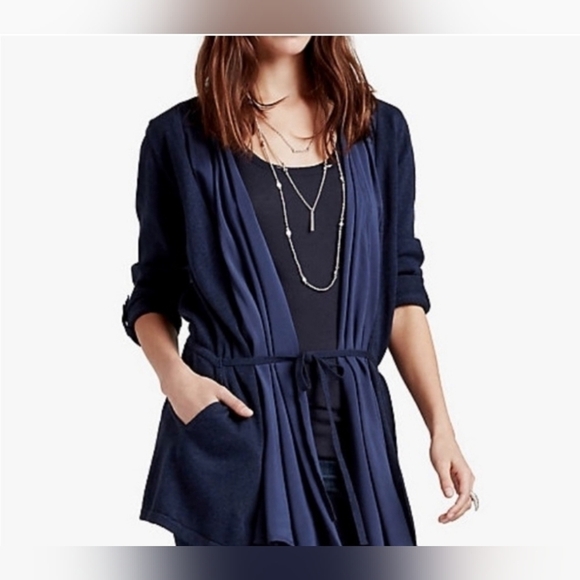 Bundle Only: Lucky‎ Brand Open Front Adjustable Tie-Waist Cardigaan Blue Sz XS. - Picture 2 of 12